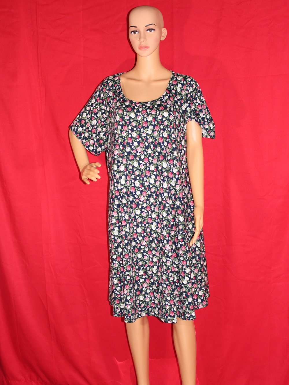 Flower print midi dress.